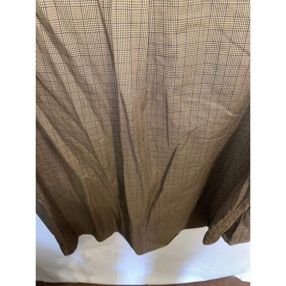 Roundtree & Yorke Dress Shirt Mens Size Large Brown Striped Long Sleeve Button - Picture 12 of 12